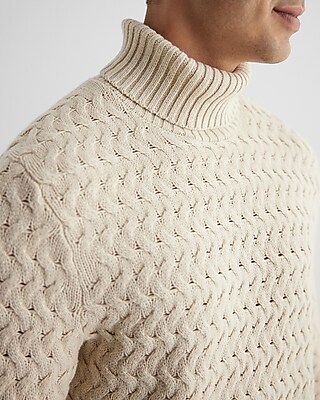 Basketweave wool-blend sweater