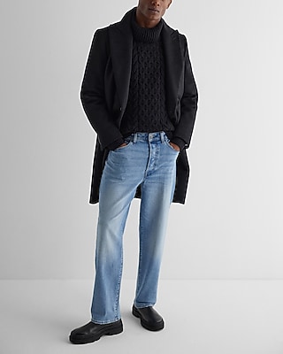 Cable Knit Wool-Blend Turtleneck Sweater