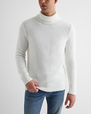 White turtleneck sweaters for men
