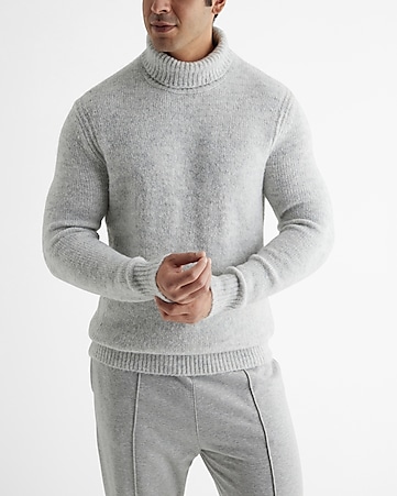 Men's Gray Turtleneck Sweaters - Express