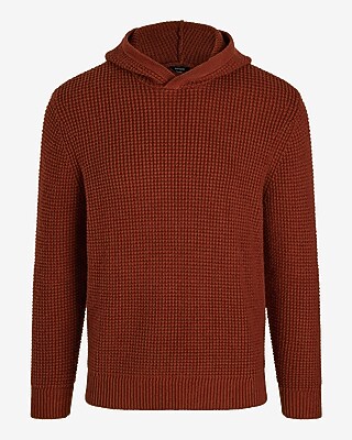 Waffle Knit Hooded Sweater
