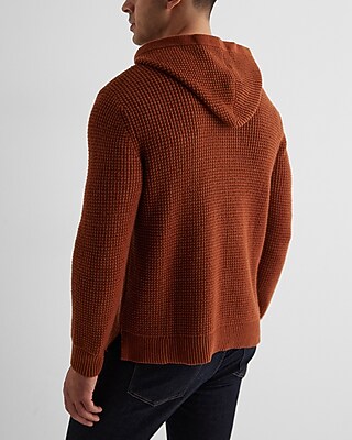 Waffle Knit Hooded Sweater