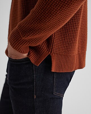 Waffle Knit Hooded Sweater