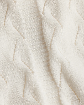 Textured Knit Johnny Collar Cotton Sweater Polo