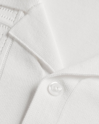 Patchwork Pointelle Cotton-Blend Sweater Polo