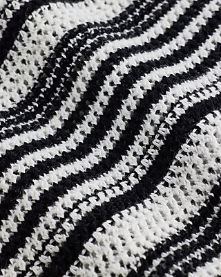 Striped Knit Linen-Blend Short Sleeve Sweater Polo