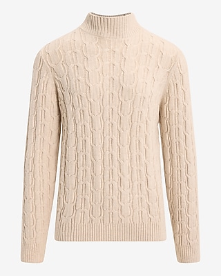 Cable Knit Cotton-Blend Turtleneck Sweater - image 5