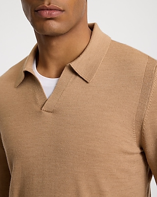 Johnny Collar Merino Wool Sweater Polo