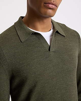 Johnny Collar Merino Wool Sweater Polo