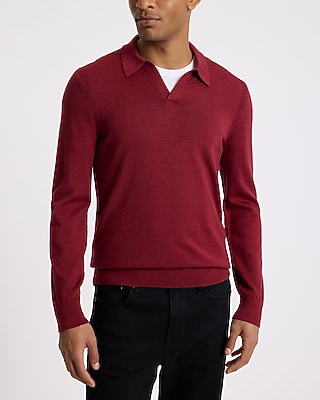 Johnny Collar Merino Wool Sweater Polo