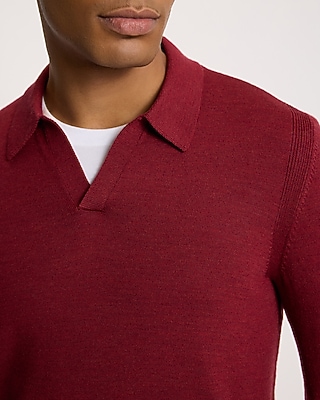 Johnny Collar Merino Wool Sweater Polo