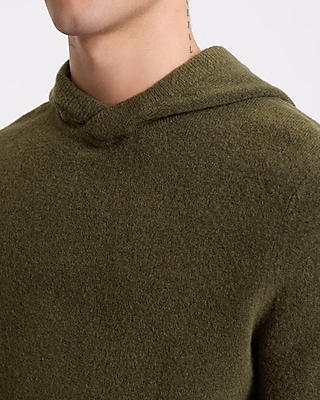 Felted Wool-Blend Sweater Hoodie