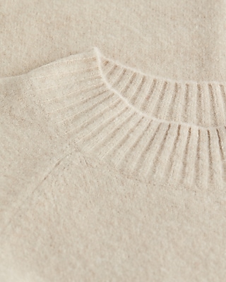 Relaxed Felted Mock Neck Sweater
