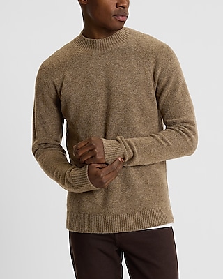 Relaxed Felted Mock Neck Sweater