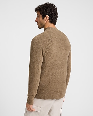 Felted Mock Neck Sweater
