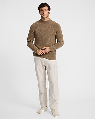 Felted Mock Neck Sweater