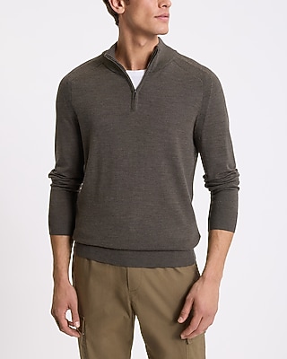 Quarter Zip Merino Wool Sweater