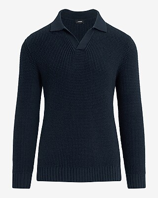 Waffle Knit Johnny Collar Sweater - image 5