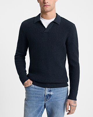 ダッフル　チャコールグレー　undercover ジョニオ 裏原 jonio Waffle Knit Johnny Collar Sweater | Express