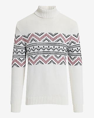 Fair Isle Cotton-Blend Turtleneck Sweater