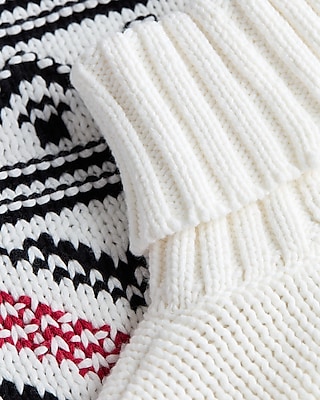 Fair Isle Cotton-Blend Turtleneck Sweater