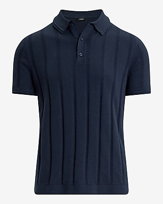 Ribbed Cotton Sweater Polo