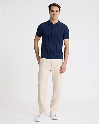 Ribbed Cotton Sweater Polo