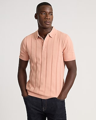 Ribbed Cotton Sweater Polo
