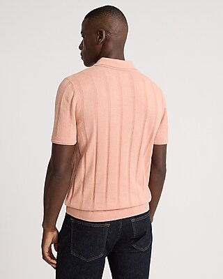 Ribbed Cotton Sweater Polo