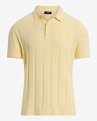 Ribbed Cotton Sweater Polo