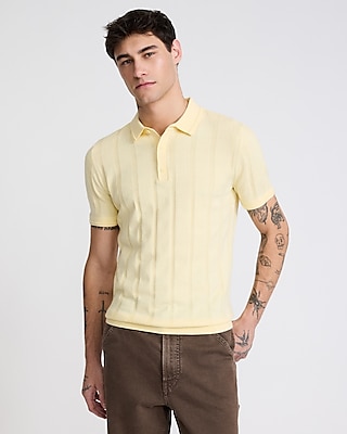 Ribbed Cotton Sweater Polo
