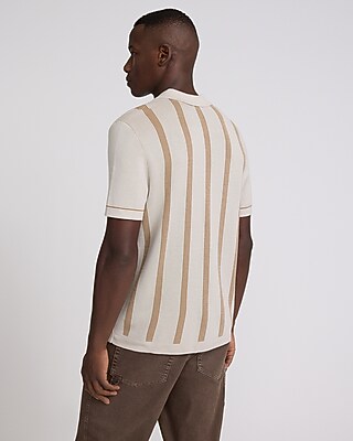 Striped Double Pocket Cotton-Blend Sweater Polo - image 2