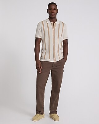 Striped Double Pocket Cotton-Blend Sweater Polo - image 3