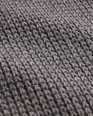 Waffle Knit Johnny Collar Long Sleeve Sweater