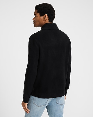 Felted Shawl Neck Sweater