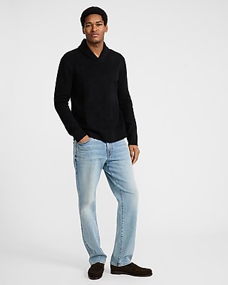 Felted Shawl Neck Sweater