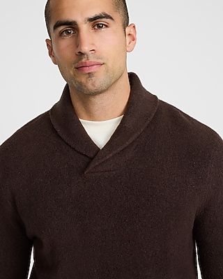 Felted Shawl Neck Sweater