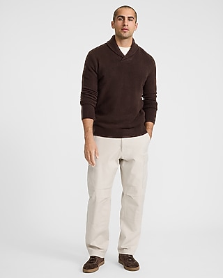 Felted Shawl Neck Sweater