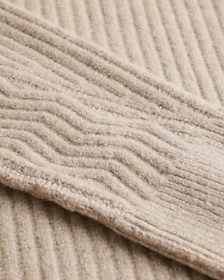 Textured Snap Mock Neck Sweater