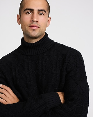 Cable Knit Turtleneck Sweater