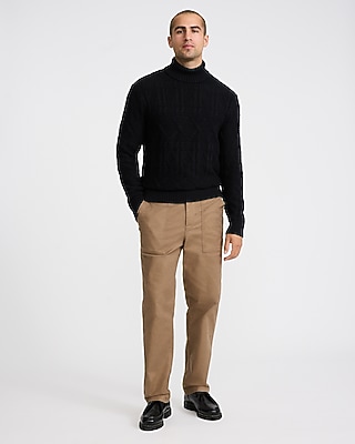 Cable Knit Turtleneck Sweater