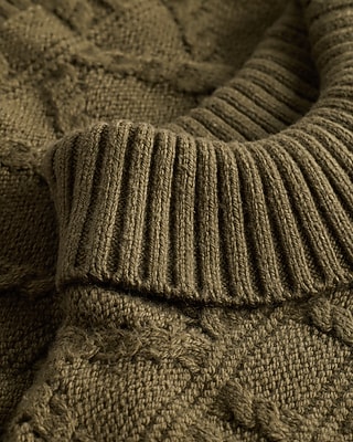 Cable Knit Turtleneck Sweater