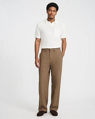 Solid Textured Boucle Chest Pocket Sweater Polo