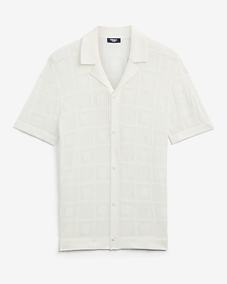 Luxtouch Jersey Textured Checkboard Sweater Polo