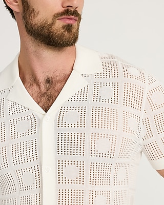 Luxtouch Jersey Textured Checkboard Sweater Polo