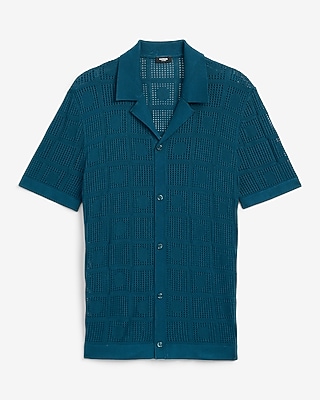 Luxtouch Jersey Textured Checkboard Sweater Polo