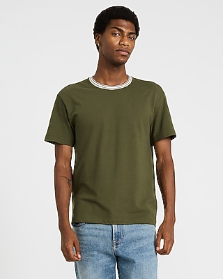 Tipped Classic Fit Luxe Pique Crew Neck T-Shirt