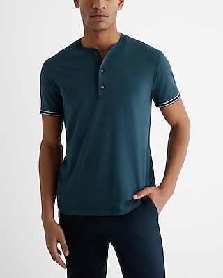 Tipped Perfect Pima Cotton Henley