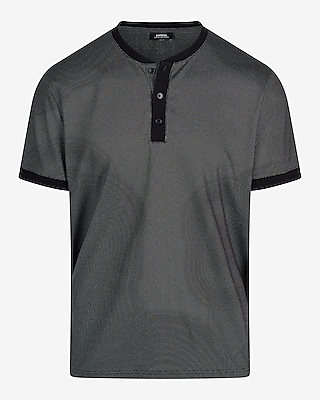Mini Geo Textured Everyday Performance Henley