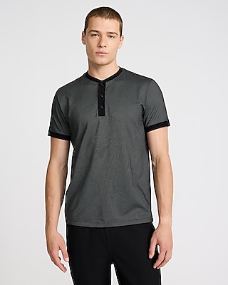 Mini Geo Textured Everyday Performance Henley